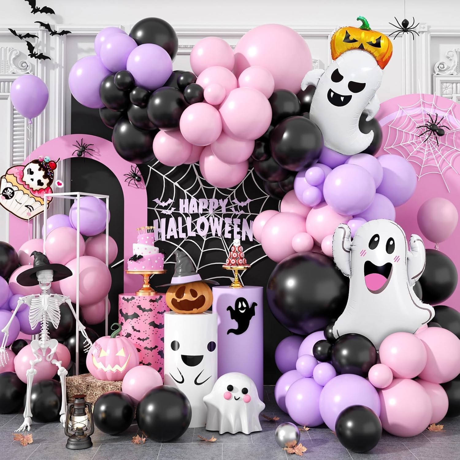 Balloon Arch Kit - Cadılar Bayramı Balon Kemeri Seti, Siyah