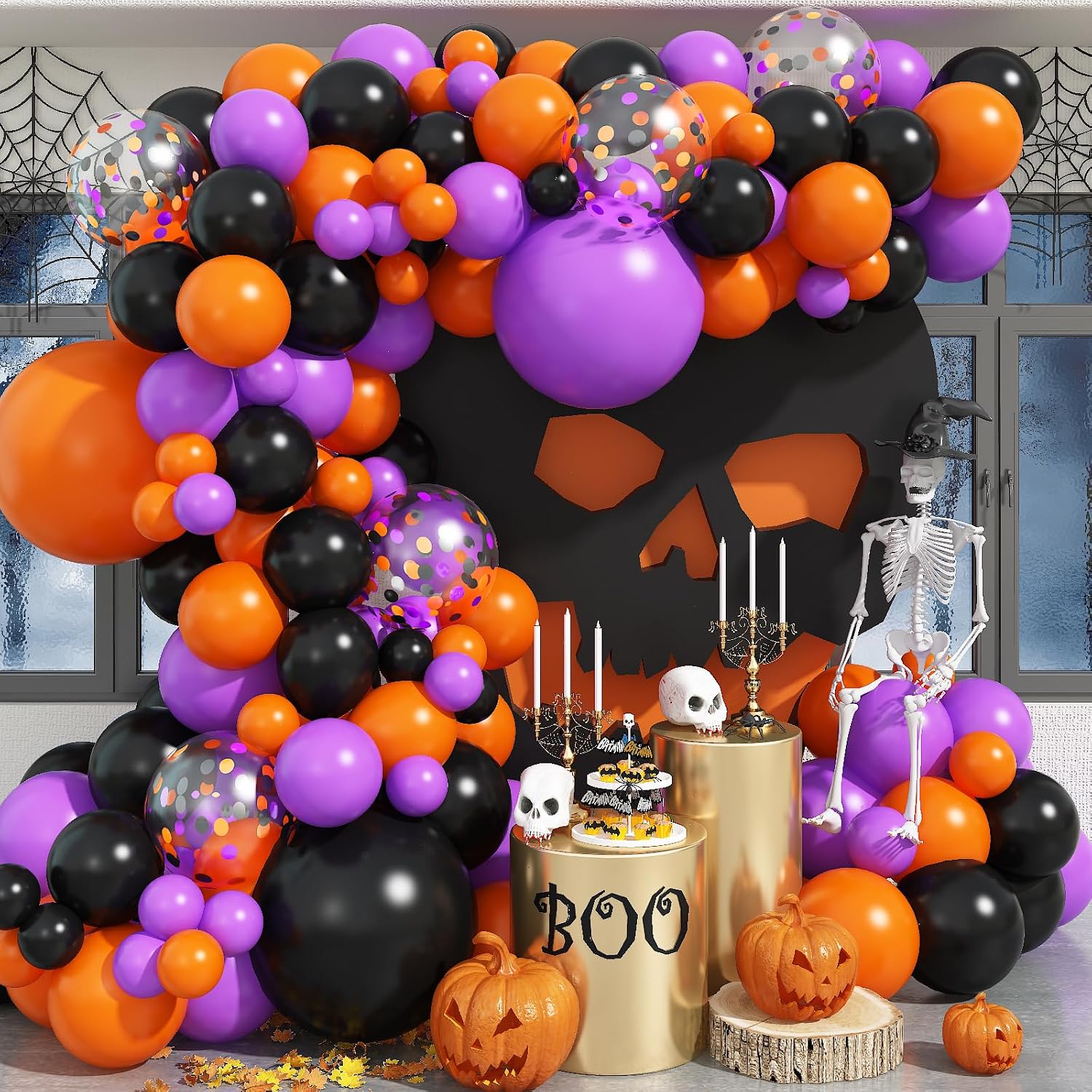 Balloon Arch Kit - Jobkoo Cadılar Bayramı Balon Çelenk Seti