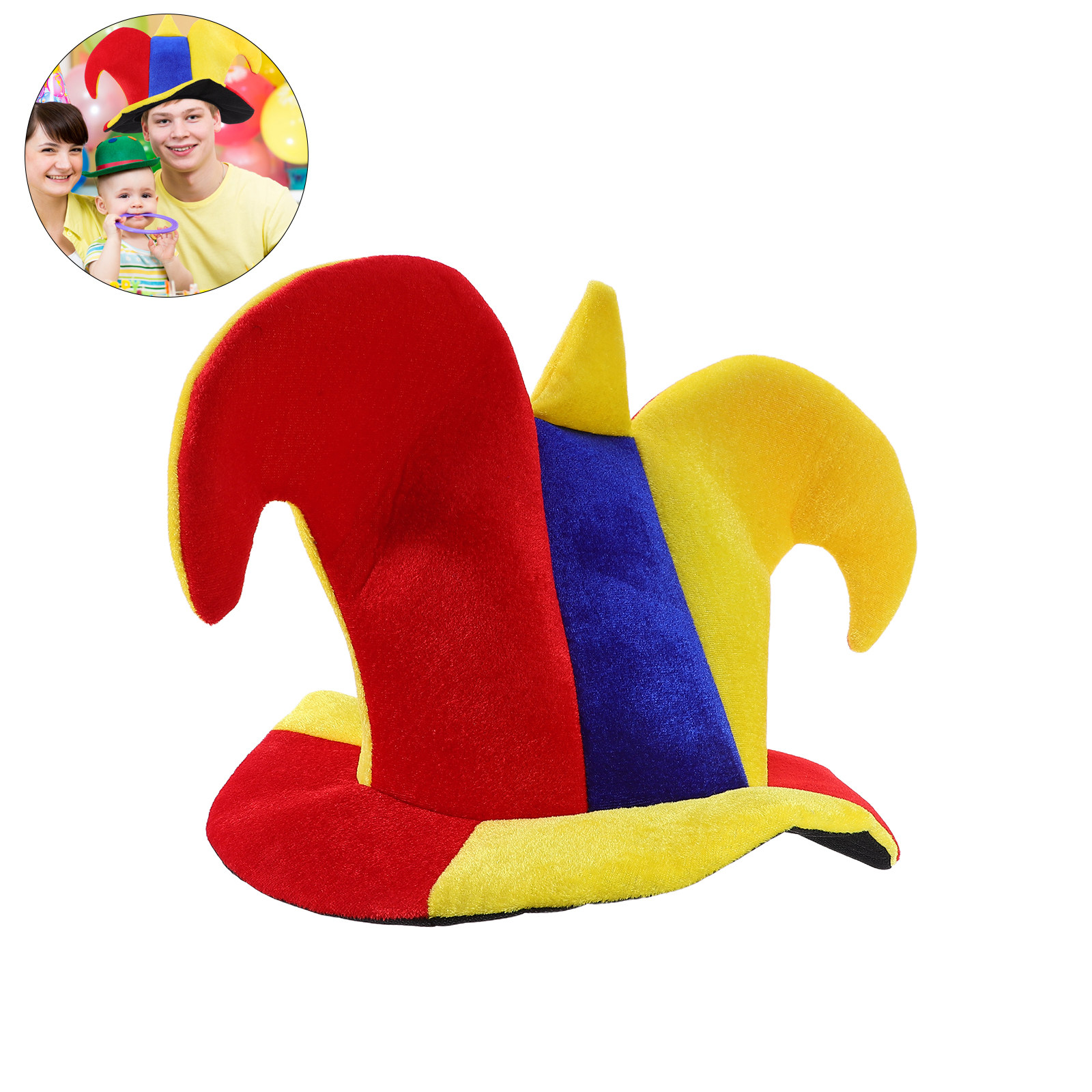 Party Hat Cone - Komik Palyaço Şapkası Yetişkin Karnaval Sirk