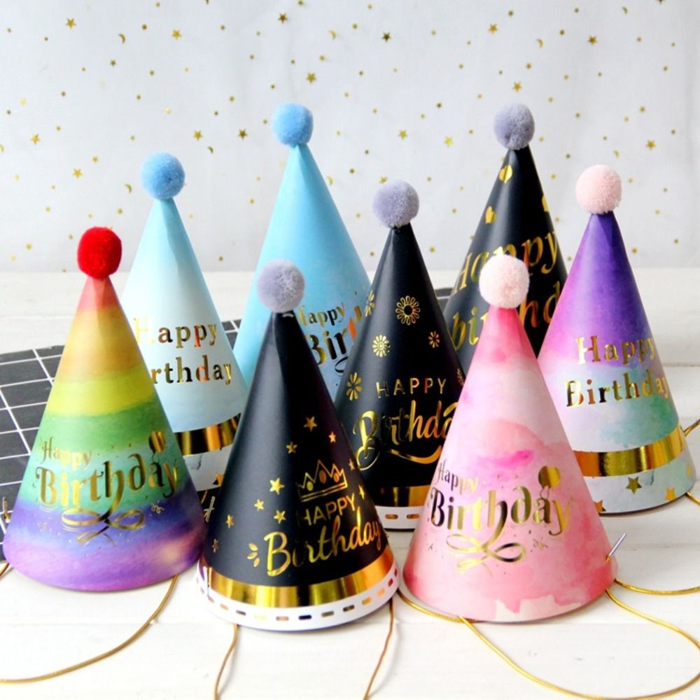 Party Hat Cone - Mutlu doğum günü parti şapkaları DIY
