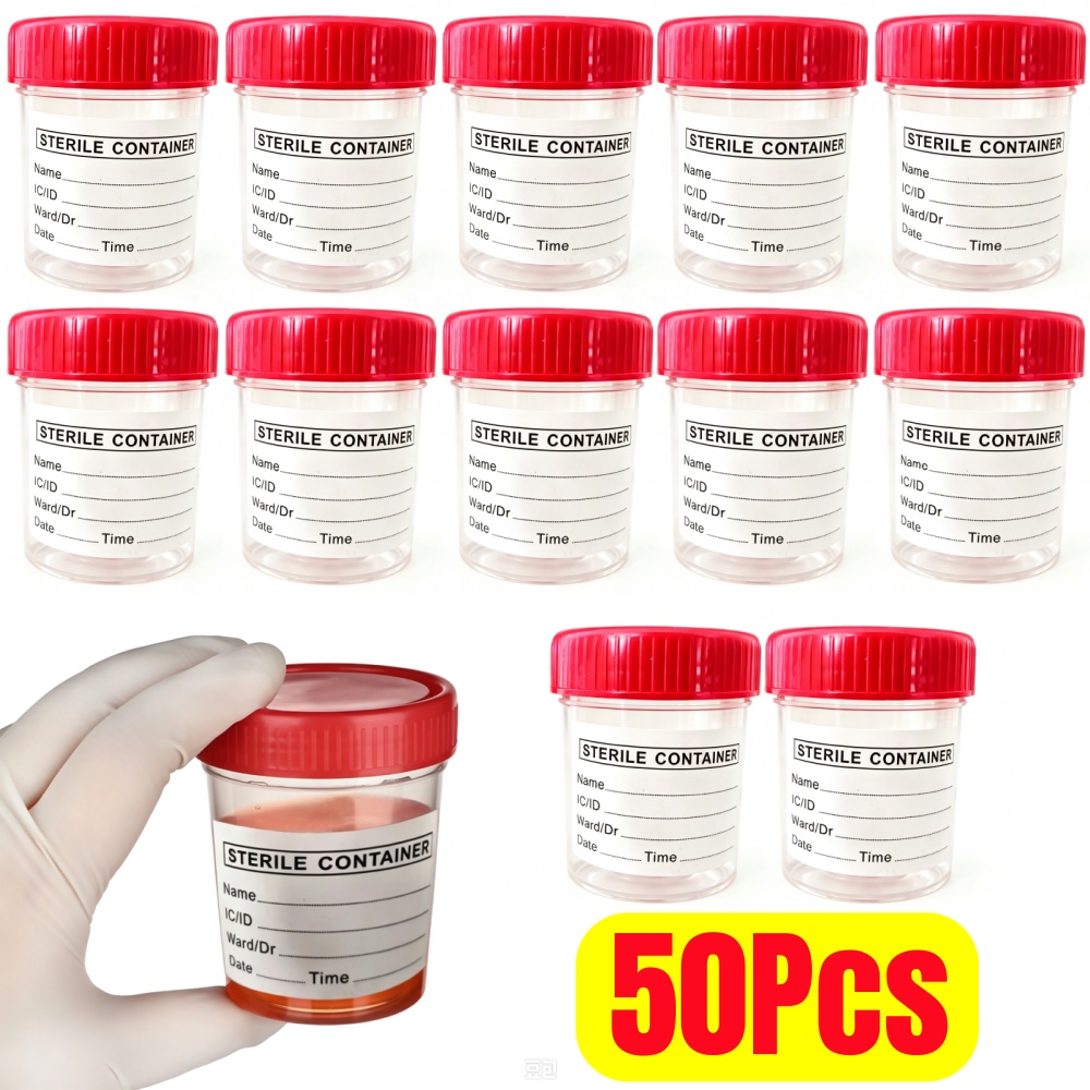 Plastic Cup 50Pcs - 50 adet Tek Kullanımlık Plastik İdrar