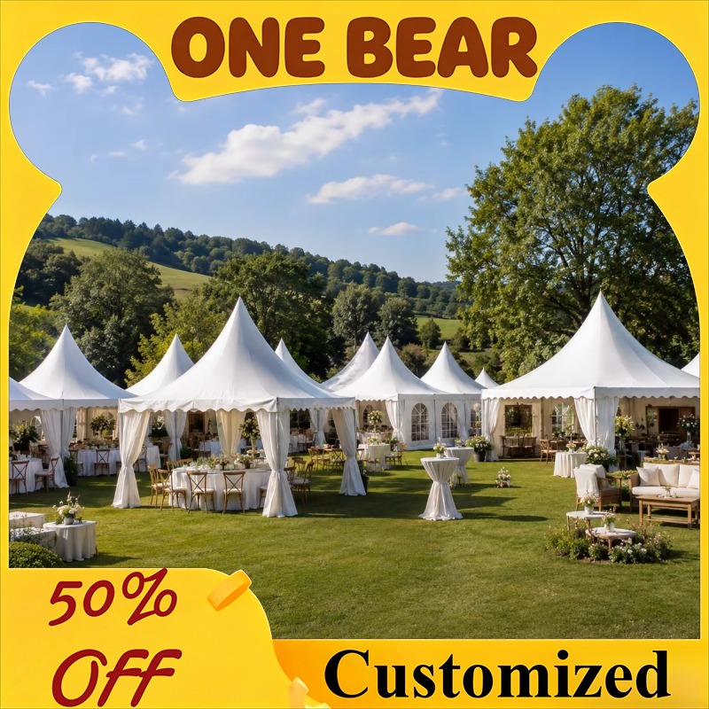 Event & Party Supply Photos - Özelleştirilebilir Beyaz Pagoda Çadırı, Tepeli Çatı,