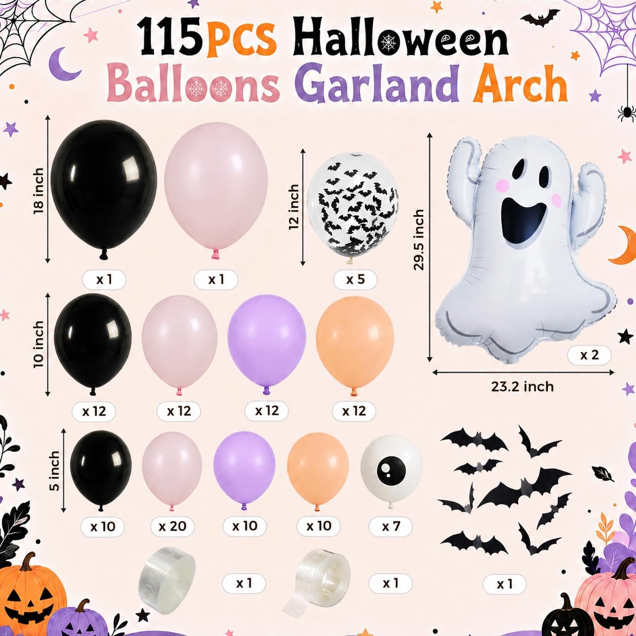 Cadılar Bayramı Balon Çelenk K - Balloon Arch Kit incelemesi ve fiyatı