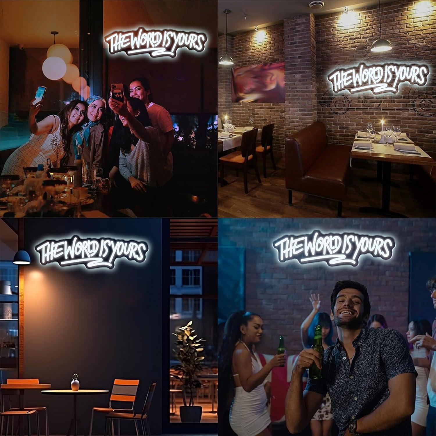 Dünya Senindir Neon Tabela USB - Neon Sign Party incelemesi ve fiyatı